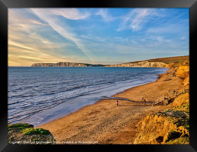 Compton Bay Beach Framed Print by Wight Landscapes