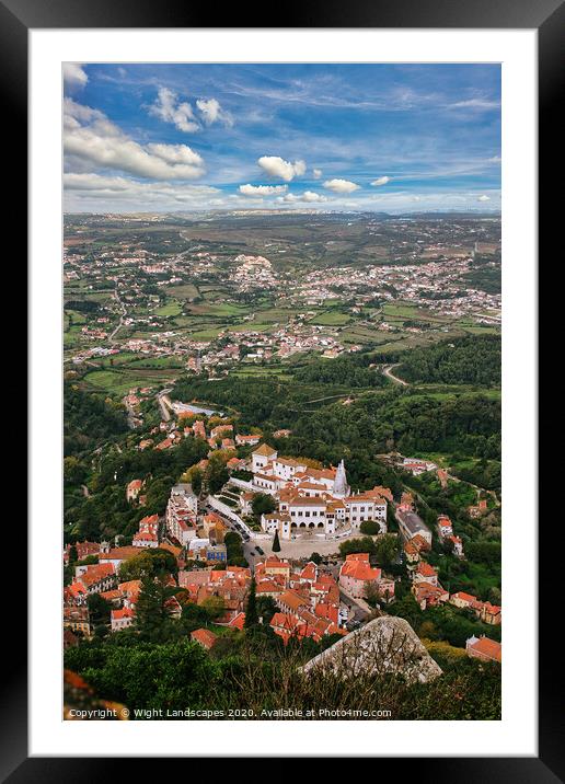 Sintra and The Palácio Nacional de Sintra Framed Mounted Print by Wight Landscapes