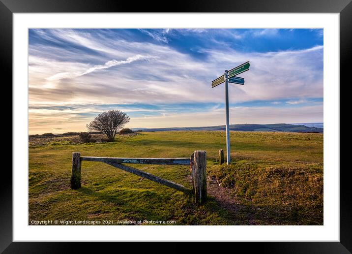 Ventnor Down Isle Of Wight Framed Mounted Print by Wight Landscapes