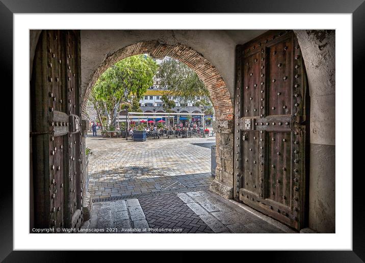Gates To The City Of Gibraltar Framed Mounted Print by Wight Landscapes