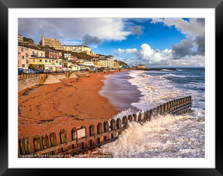 Ventnor Beach Isle Of Wight Framed Mounted Print by Wight Landscapes