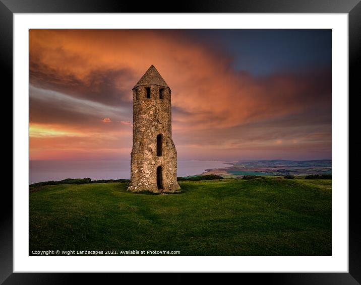 St Catherines Oratory Isle Of Wight Framed Mounted Print by Wight Landscapes