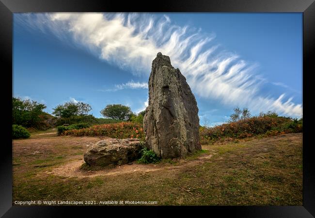 The Longstone Mottistone Common Framed Print by Wight Landscapes