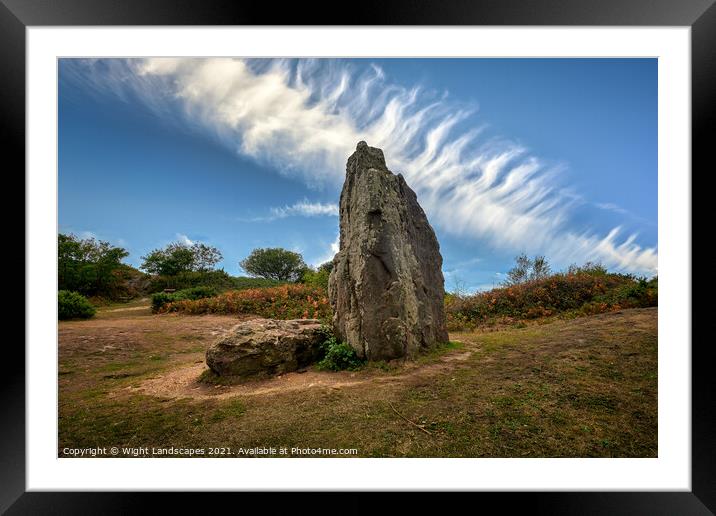 The Longstone Mottistone Common Framed Mounted Print by Wight Landscapes