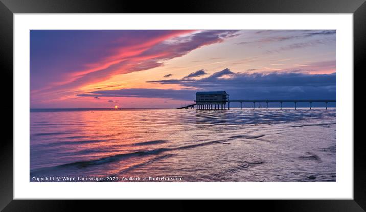 Bembridge Lifeboat Station Sunrise Framed Mounted Print by Wight Landscapes