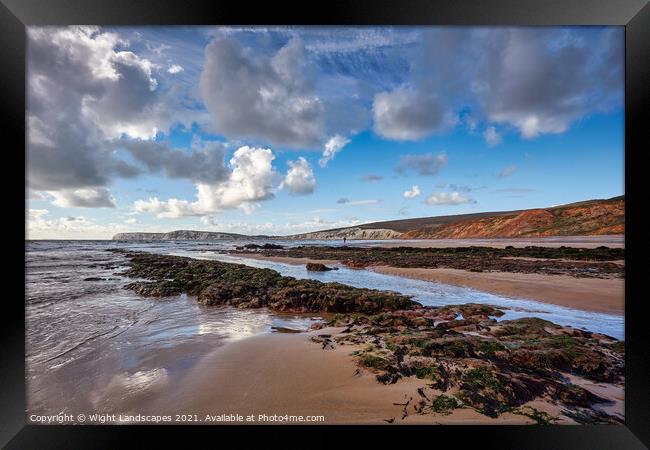 Compton Beach Ledges Framed Print by Wight Landscapes
