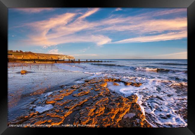 Yaverland Beach Sandown Isle Of Wight Framed Print by Wight Landscapes