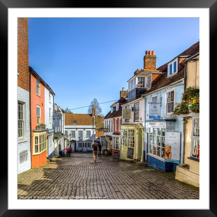 Quay Street Lymington Hampshire Framed Mounted Print by Wight Landscapes