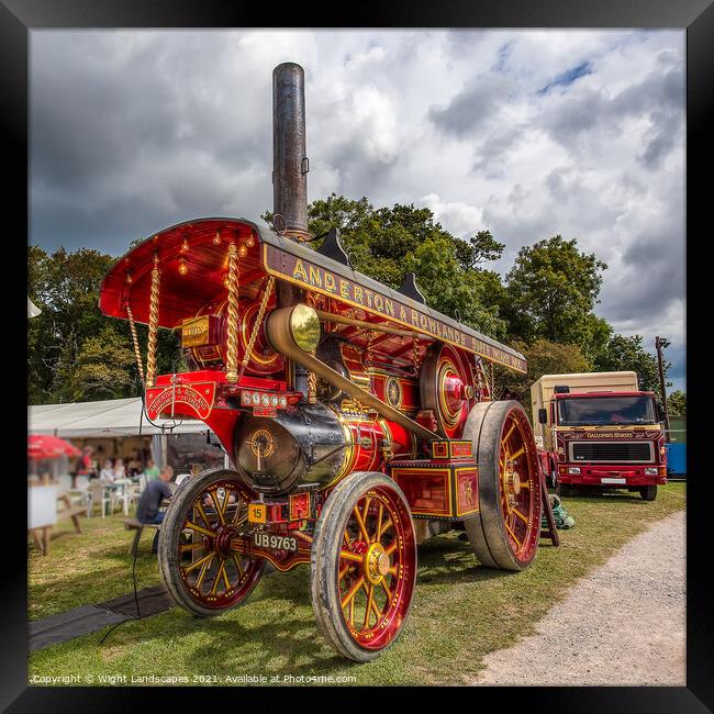 The Lion Steam Traction Engine Framed Print by Wight Landscapes
