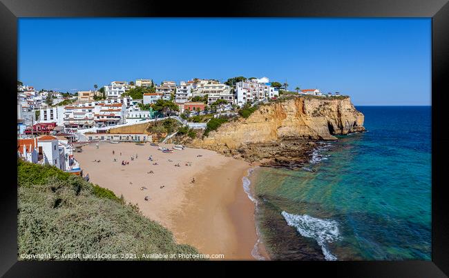 Carvoeiro Beach Algarve Portugal Framed Print by Wight Landscapes