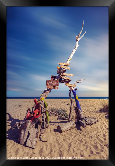 Praia da Ilha Deserta Framed Print by Wight Landscapes