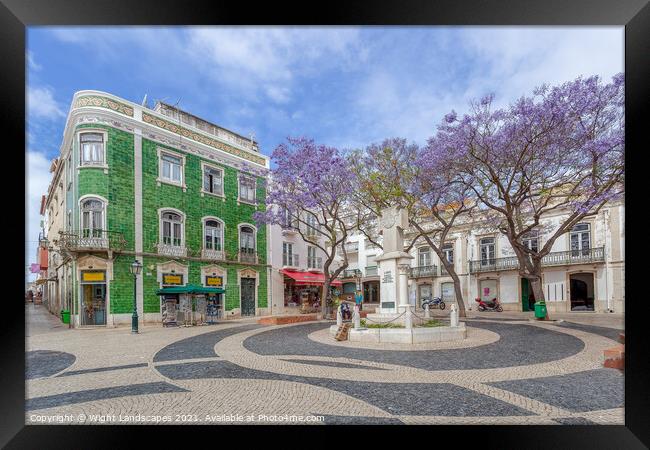 Jacaranda Square Lagos Framed Print by Wight Landscapes