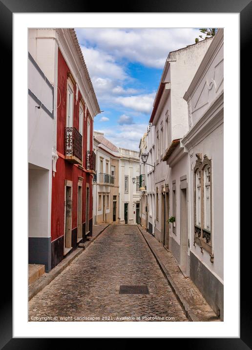 Backstreets Of Tavira Framed Mounted Print by Wight Landscapes