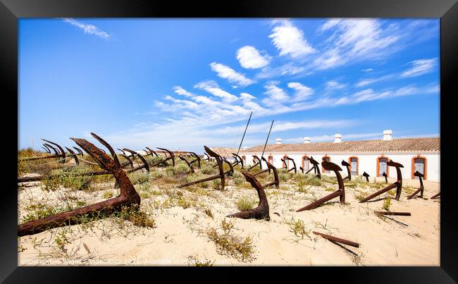 Anchor Cemetery Praia do Barril Framed Print by Wight Landscapes