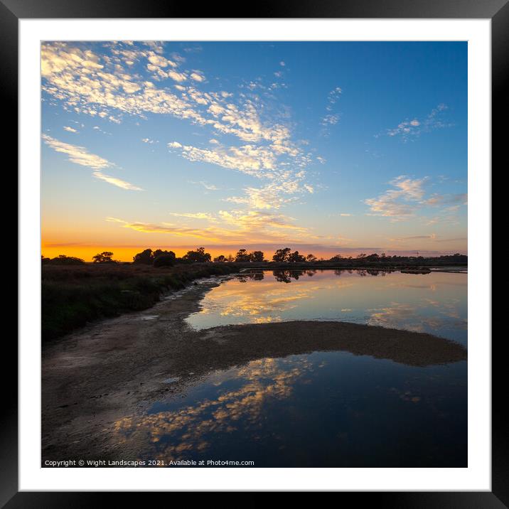 Sunset At Sao Lourenco Algarve Portugal Framed Mounted Print by Wight Landscapes