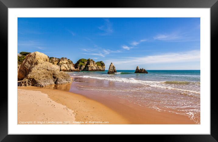 Praia de Alvor Algarve Portugal Framed Mounted Print by Wight Landscapes