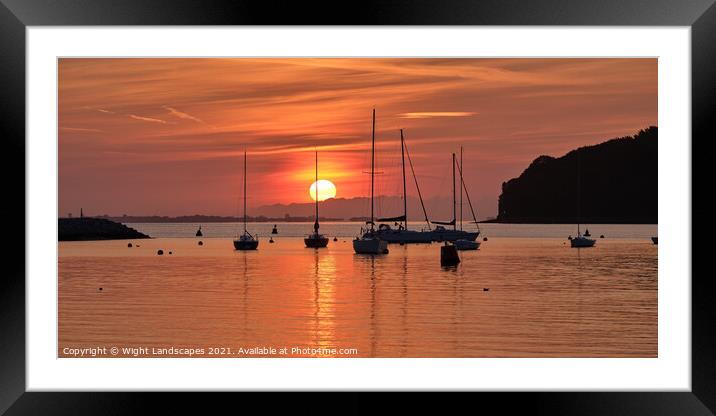 Cowes Sunrise Isle Of Wight Framed Mounted Print by Wight Landscapes