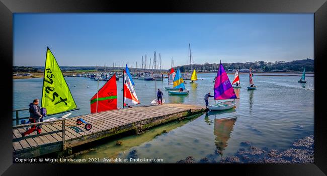 Yarmouth Sailing Club Framed Print by Wight Landscapes