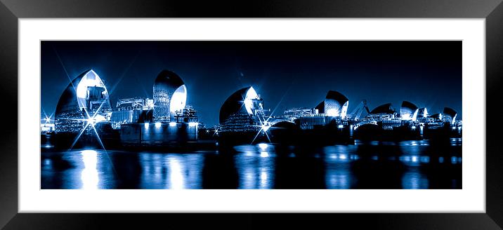 Thames Barrier Framed Mounted Print by jim wardle-young