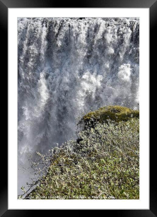 The force of a waterfall Framed Mounted Print by Jutta Klassen