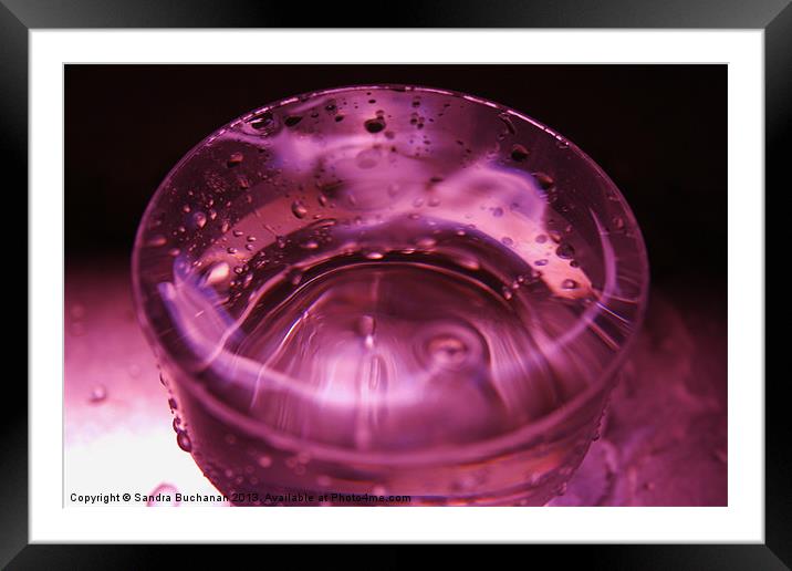 Purple Water Framed Mounted Print by Sandra Buchanan