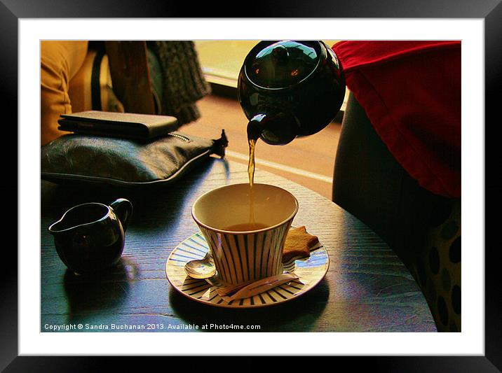 Lets Just Stop For A Cuppa! Framed Mounted Print by Sandra Buchanan