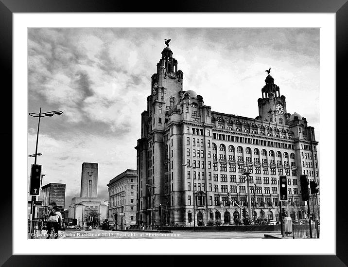 Liverpool City Centre Framed Mounted Print by Sandra Buchanan
