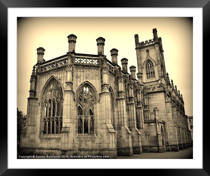 Liverpool (Bombed Out Church) Framed Mounted Print by Sandra Buchanan