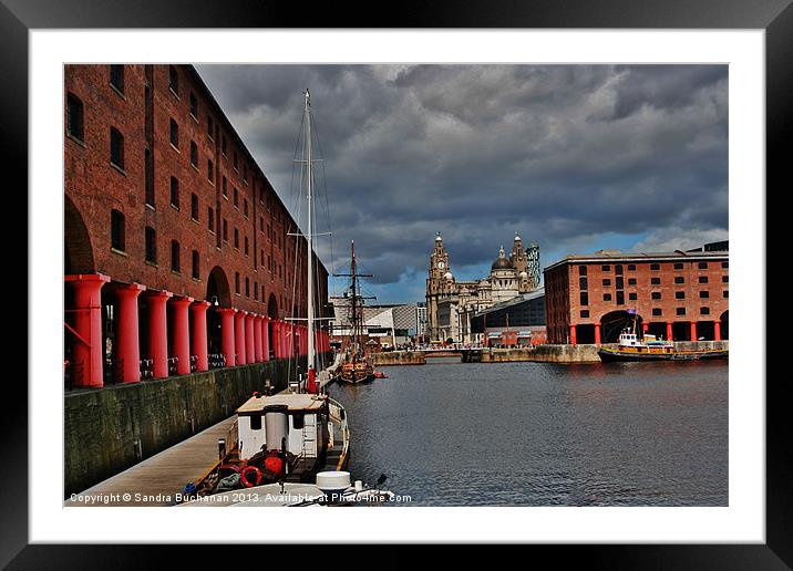 Albert Dock Liverpool Framed Mounted Print by Sandra Buchanan
