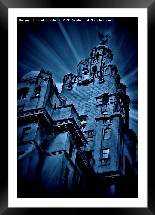 The Iconic Liver Building Framed Mounted Print by Sandra Buchanan