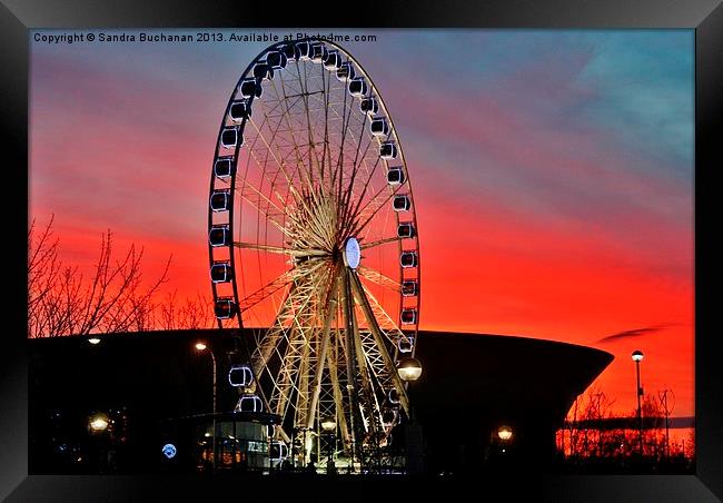 The Liverpool Big Wheel Framed Print by Sandra Buchanan