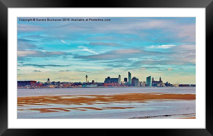  Liverpool Skyline Framed Mounted Print by Sandra Buchanan