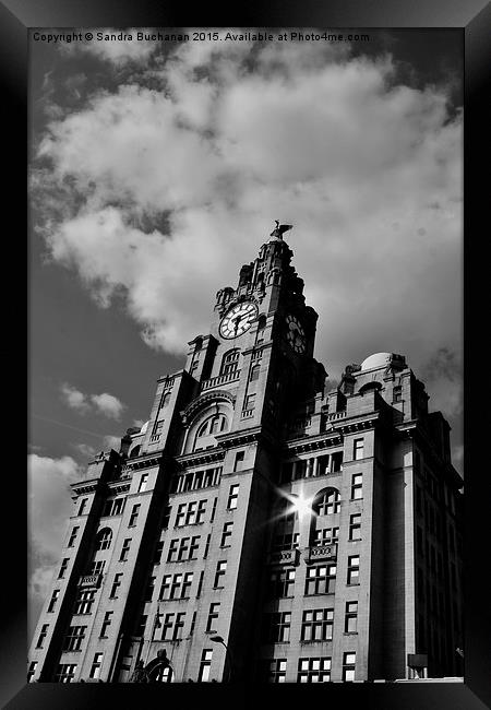  Liverpool Royal Liver Building Framed Print by Sandra Buchanan