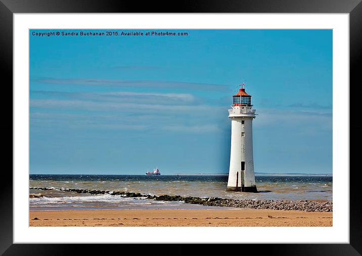  Perch Rock Lighthouse Framed Mounted Print by Sandra Buchanan