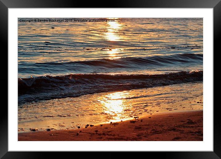  Sunset on Waves Framed Mounted Print by Sandra Buchanan