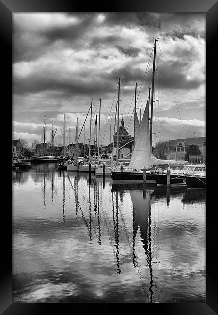 Maritime Reflections Framed Print by HELEN PARKER