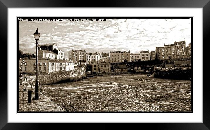  Tenby Harbour at Low Tide Framed Mounted Print by HELEN PARKER