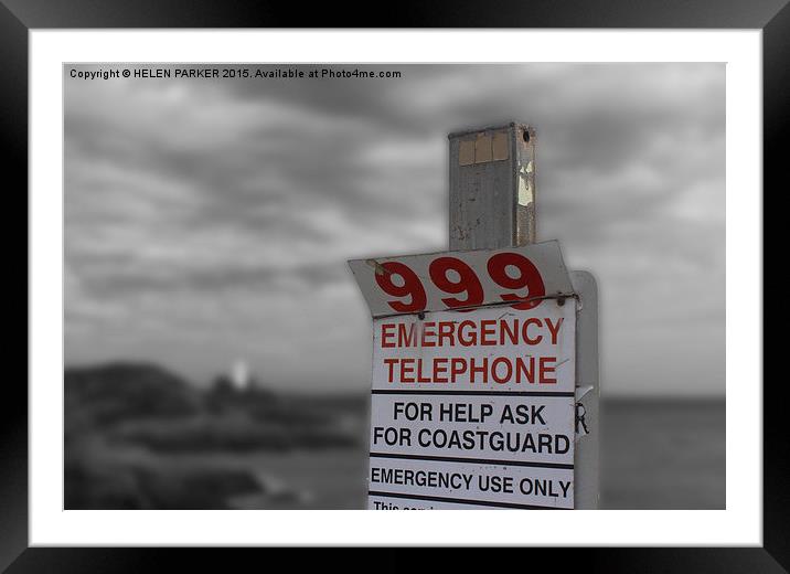  Dial 999 for Emergency Framed Mounted Print by HELEN PARKER