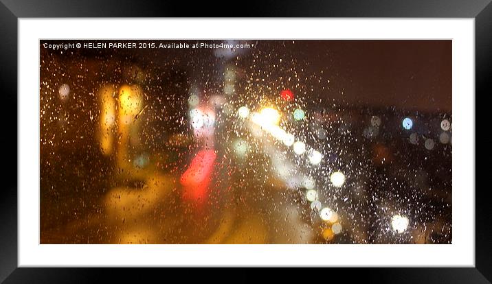  Colour through the rain Framed Mounted Print by HELEN PARKER