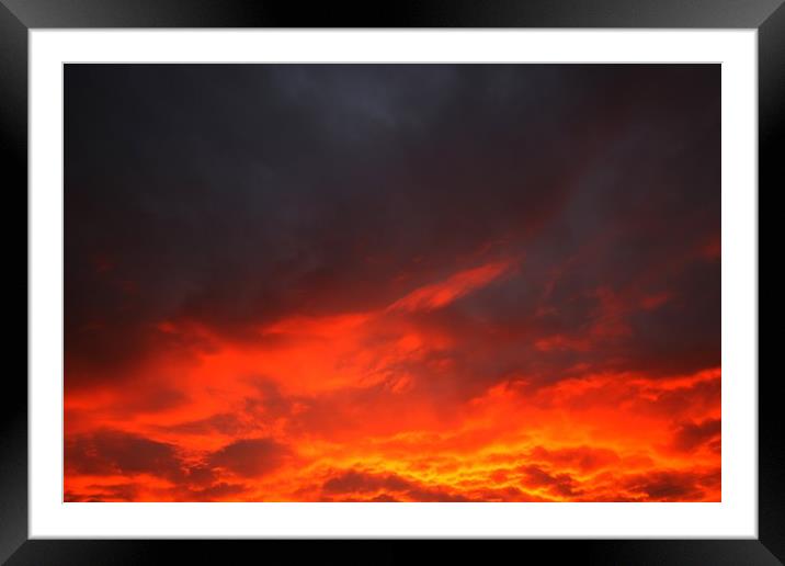 Swansea Amazing Sunset Framed Mounted Print by HELEN PARKER