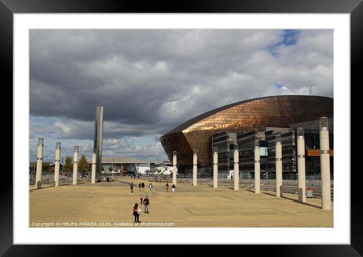 Wales Millenium Centre Framed Mounted Print by HELEN PARKER