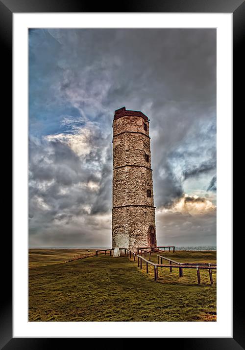 The Old Lighthouse Flamborough Framed Mounted Print by David Hollingworth