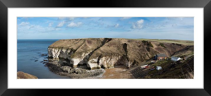 Flamborough North Landing Framed Mounted Print by David Hollingworth