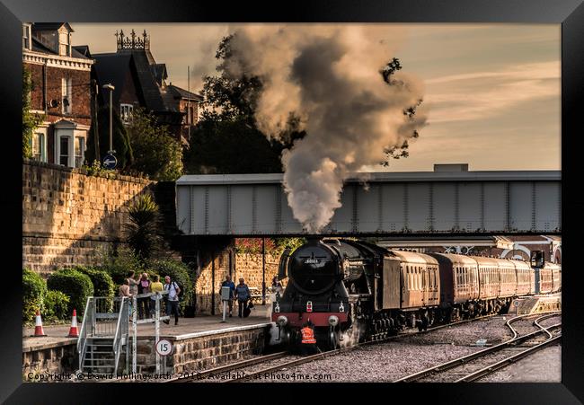 Fliyng Scotsman Departure Framed Print by David Hollingworth