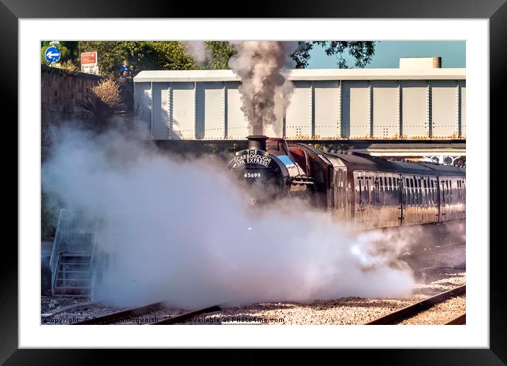 The Scarborough Spa Express - Galatea Departure Framed Mounted Print by David Hollingworth