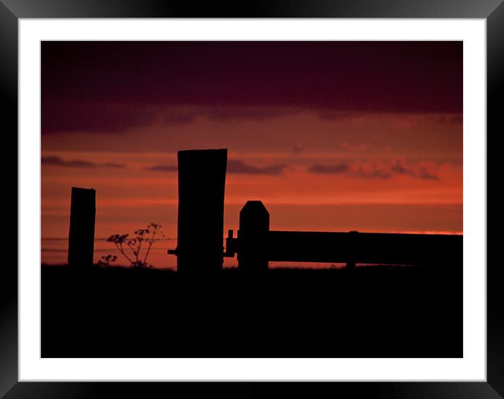 Red Sky At Night Framed Mounted Print by Lisa Moffat