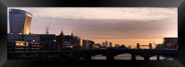 London Sunrise over the Thames Framed Print by Karen Slade