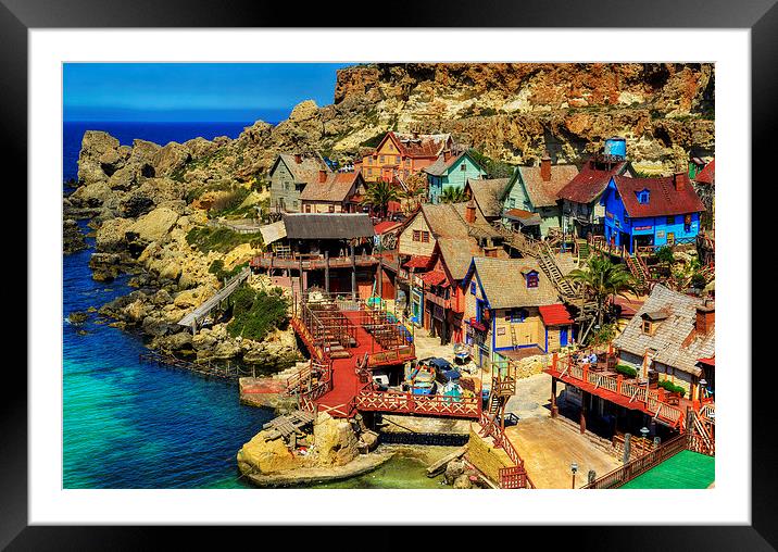 Popeye Village Framed Mounted Print by Don Alexander Lumsden