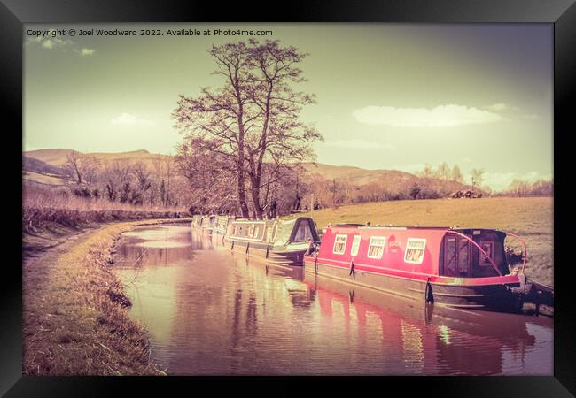 Narrowboats on Brecon Canal Framed Print by Joel Woodward