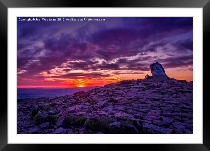  Sunrise From The Top Of Pen Y Fan  Brecon Beacons Framed Mounted Print by Joel Woodward